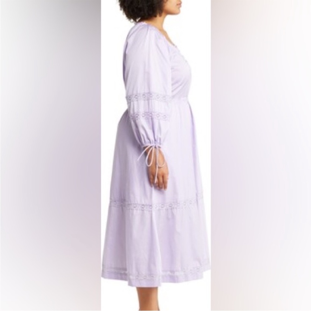 NWT  $304 Harshman Belle dress lilac puff sleeve maxi length size XS - Picture 5 of 14
